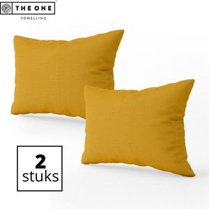 The One Bedding Kussenslopen set - Beddengoed - Katoen/Satijn - 60 x 70 cm - Okergeel - 2 Stuks