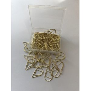 Paperclips Druppel Goudkleurig  -2,5 cm - 50 stuks