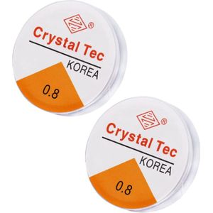 Nylon draad voor sieraden 0,8 mm - 2 Spoelen elastisch draad voor kralen 8 m transparente sieradendraad, kettingen & draden - Hobbydraad voor creatievelingen