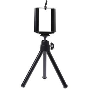 Tripod Smartphone Houder Camera Tripod Zwart - Tripod Universeel Voor Smartphone en Camera Zwart - Mini Tripod Smartphone Camera Zwart