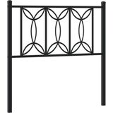 vidaXL - Hoofdbord - 90 - cm - metaal - zwart