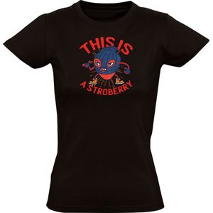 This is a stroberry Dames T-shirt - eten - fruit - boef - aardbei - strawberry - crimineel - jam - humor - grappig