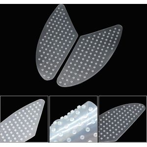 Tractiepad voor motortanks - universele motorfietsknie antislip - zelfklevend rubberen sticker - transparant - -content bevestiging .