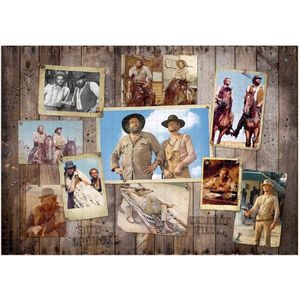 Bud Spencer & Terence Hill Puzzel Western Photo Wall (1000 pieces) Multicolours