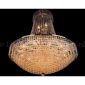 Zakkroonluchter 24 Lichts Kristal Goud - Ø80cm - Livia