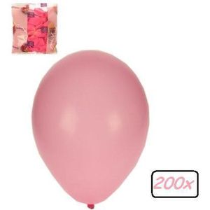 Ballonnen helium 200x babyrose - Ballon helium lucht festival verjaardag feest geboorte baby shower roze