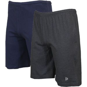 2-Pack Donnay Ess. joggingshort Roy - Sportshort - maat M - Charcoal-marl/Navy (1397)