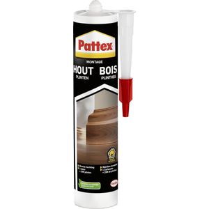 Pattex Hout & Plinten Montagekit 380 g | Speciaal ontworpen voor Hout & Plinten | Sterke Hechting en Duurzaamheid | Gemakkelijk aan te Brengen en Te Gebruiken.