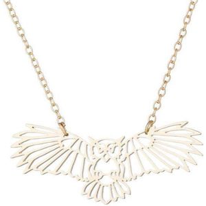 24/7 Jewelry Collection Uil Ketting - Goudkleurig