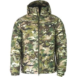 Kombat tactical Delta SF Soft Shell fleece jas, Kom-Tex 3-laminaat, winddicht, BTP multicam