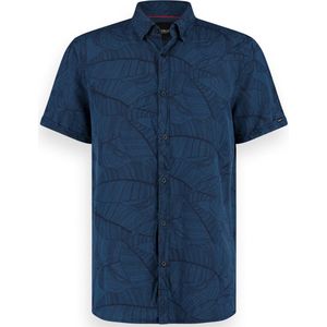Twinlife Korte mouw Overhemd - TW32204 Marine (Maat: XXL)