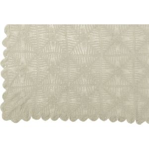 J-line - Tafelkleed Mia Kant Katoen Licht Groen - 200x135x0.5cm