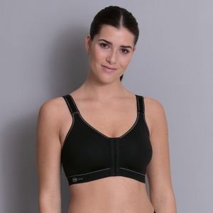 Anita - Frontline Sport bh met voorsluiting - Zwart - 90B