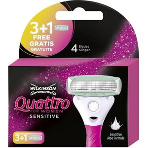 10x Wilkinson Woman Scheermesjes Quattro Sensitive 4 stuks