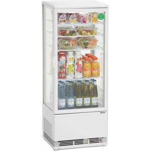 Koelvitrine - Wit - 98 liter - Met verlichting - 4 roosters - 42x38x(h)110cm