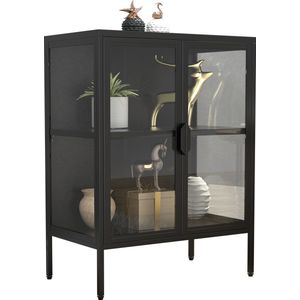 VCM VCM stalen vitrinekast Glazen vitrinekast Staande vitrinekast 80x60x35 Floka S VCM stalen vitrinekast Glazen vitrinekast Staande vitrinekast 80x60x35 Floka S