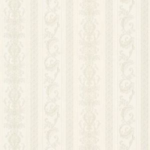 Barok behang Profhome 335471-GU vliesbehang licht gestructureerd in barok stijl mat crème grijs zilver 5,33 m2