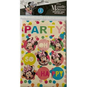 Minnie Mouse uitnodigingen - Disney - Minnie mouse verjaardag - Minnie mouse kinderfeestje - Uitnodigingen - Uitnodiging Minnie Mouse - Disney verjaardag - Kinderfeestje - Partijtje