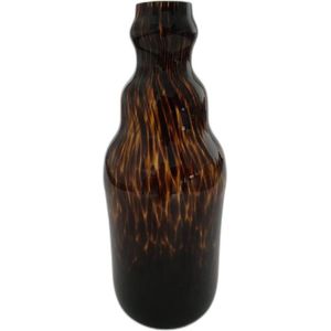 Fidrio fles Tiger - Fidrio vaas Cheetah - Vaas tijger - Decoratieve vaas - Decoratieve fles - Fidrio glaswerk - Fidrio vaas