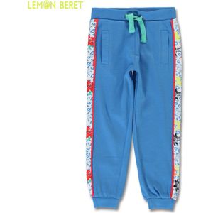 BLOEMEN BROEK - Zacht - Blauw - Met Zakken - Lemon Beret - Maat 128