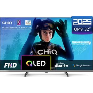 CHiQ L32QM9G - Smart TV 32 Inch - FHD - QLED - Metalen Randloos - Google TV - Dolby Audio - 2025 Nieuw