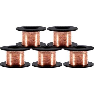 5 stuks 0.01 mm Geëmailleerd Koperdraad Lasdraad - Lengte 12 m