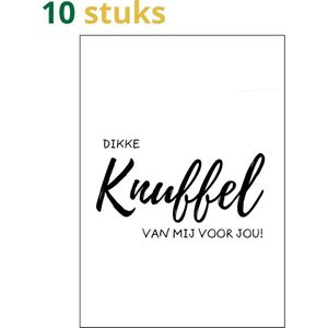 10 stuks wenskaarten dikke knuffel van mij voor jou - 10 stuks sterkte- Wenskaarten - troostkaarten