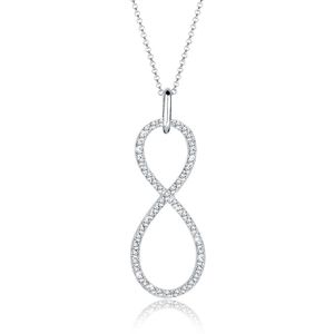 Elli PREMIUM Dames Halsketting Dames Infinity met Kristal Endless in 925 Sterling Zilver