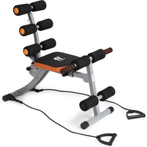 Rebblo - Ab-trainer - met Weerstandsbanden - Armen en Buik Trainen - Kunstleer en Foam - 80 x 52 x 70 cm