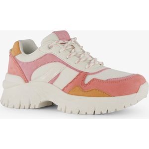 Supercracks dames dad sneakers wit roze - Maat 38 - Uitneembare zool