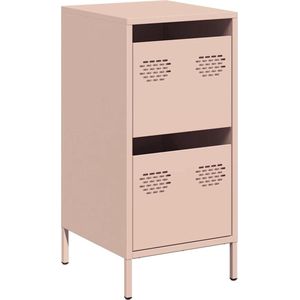 vidaXL - Dressoir - 35x39x73,5 - cm - koudgewalst - staal - roze