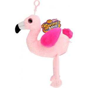 Toi-toys Pluchen Spaarpot Flamingo Roze 45 Cm
