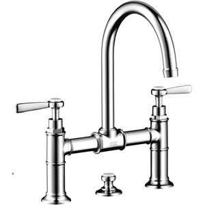 Axor Montreux 3-gats wastafelkraan 220 brugmodel m waste, chroom