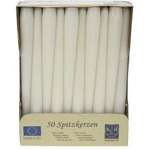 Cosy&Trendy Spitskaars - Ø 2,2 cm - 24 cm - Wit - Set-50