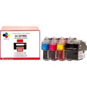 Pixeljet Brother LC-3219 XL Inktcartridge - Zwart, Cyaan, Magenta en Geel