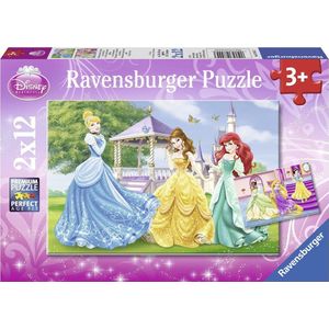 Ravensburger Disney Princess Prinsessen in het kasteel en de tuin - Twee puzzels van 12 stukjes