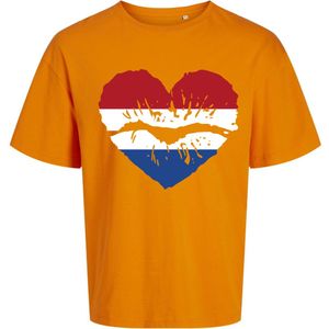 Shirt Oranje - Rood Wit Blauw - Hart voor Nederland - Leuk voor het EK - Maat XXL