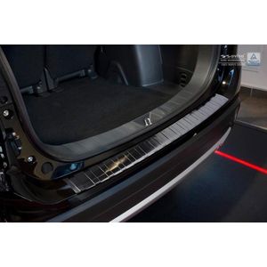 Avisa Zwart RVS Achterbumperprotector passend voor Mitsubishi Outlander III 2015- 'Ribs'