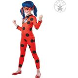 Rubies - Ladybug Kostuum - Superduperheldin Miraculous Ladybug - Meisje - Rood - Maat 128 - Carnavalskleding - Verkleedkleding