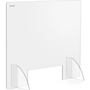 Uniprodo Hoestscherm - 95 x 80 cm - Acrylglas - doorlaat 30 x 10 cm