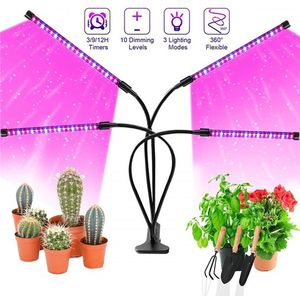 Groeilamp voor planten - Kweeklampen Groei en Bloei - 40 Watt - Automatische Timer 3-6-12-Uur