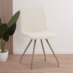 Bronx71® Scandinavische eetkamerstoel Pippi off white gerecyclede stof