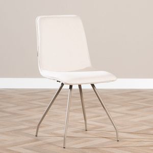 Bronx71® Scandinavische eetkamerstoel Pippi off white gerecyclede stof - stoel