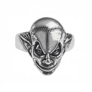 Alchemy Gothic Ring M'ERA LUNA EVIL CLOWN Zilverkleurig