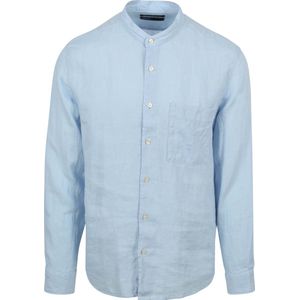 Marc O'Polo Overhemd Linnen Lichtblauw - Maat L - Heren - Hemden casual