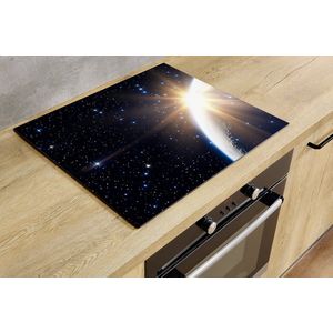 Inductiebeschermer - Zon valt achter de maan - 57.6x51.6 cm - Inductiebeschermer - Inductie Afdekplaat Kookplaat - Inductie Mat - Anti-Slip - Keuken Decoratie - Keuken Accessoires