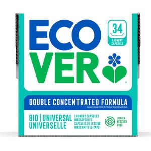 8x Ecover Wascapsules Universal Lilac & Rescued Rose 34 stuks