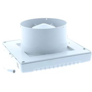 Badkamerventilator wit Ø125mm met insectengaas en trekkoord