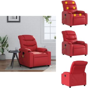 vidaXL Massagestoel - Massagestoelen - Fauteuil - Relaxfauteuil - Massagestoel verstelbaar kunstleer rood