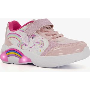 Blue Box meisjes regenboog sneakers met lichtjes - Roze - Uitneembare zool - Maat 22